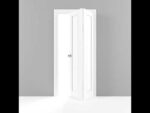 Sliding Closet Bi-fold Doors | Planum 0888 Painted White with Frosted Glass | Sturdy Tracks Moldings Trims Hardware Set | Wood Solid Bedroom Wardrobe Doors - Image 6