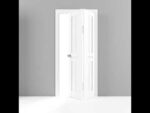 Sliding Closet Bi-fold Doors | Veregio 7288 White Silk with Frosted Glass | Sturdy Tracks Moldings Trims Hardware Set | Wood Solid Bedroom Wardrobe Doors - Image 5