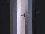 Modern Solid Double Hidden Door with Handle | Planum 0010 Primed with Black Hidden Frame Left-hand Outswing Black Frame | Hinges Lock Handle | Modern Wardrobe Wood Solid Doors - Image 9