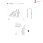 Interior Solid French Door | Veregio 7288 White Silk with Frosted Glass | Single Regular Panel Frame Trims Handle | Bathroom Bedroom Sturdy Doors - Image 2