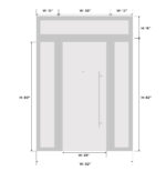 Front Exterior Prehung Steel Door / Dekton 0163 Ardesia Nero / 2 Side and Top Exterior Window Sidelite / Entry Metal Modern Painted - Image 5