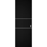 Hidden Barn | Planum 0110 Black Matte | Sturdy Finished Modern Doors | Magic Concealed Sliding Set