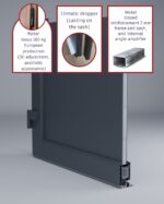 Front Exterior Prehung Metal - PlasticDoor | Manux 8415 Antracite Grey | 2 Side and Top Sidelite Transom | Office Commercial and Residential Doors Entrance Patio Garage - Image 4