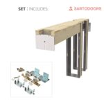 Sliding Pocket Door / Sete 6999 White Silk with Mirror / Kit Rail Hardware / MDF Interior Bedroom Modern Doors - Image 4