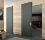 Hidden Barn | Basic 0111 Dove Grey | Wood Veneer Doors | Magic Concealed Sliding Set | " - Image 6
