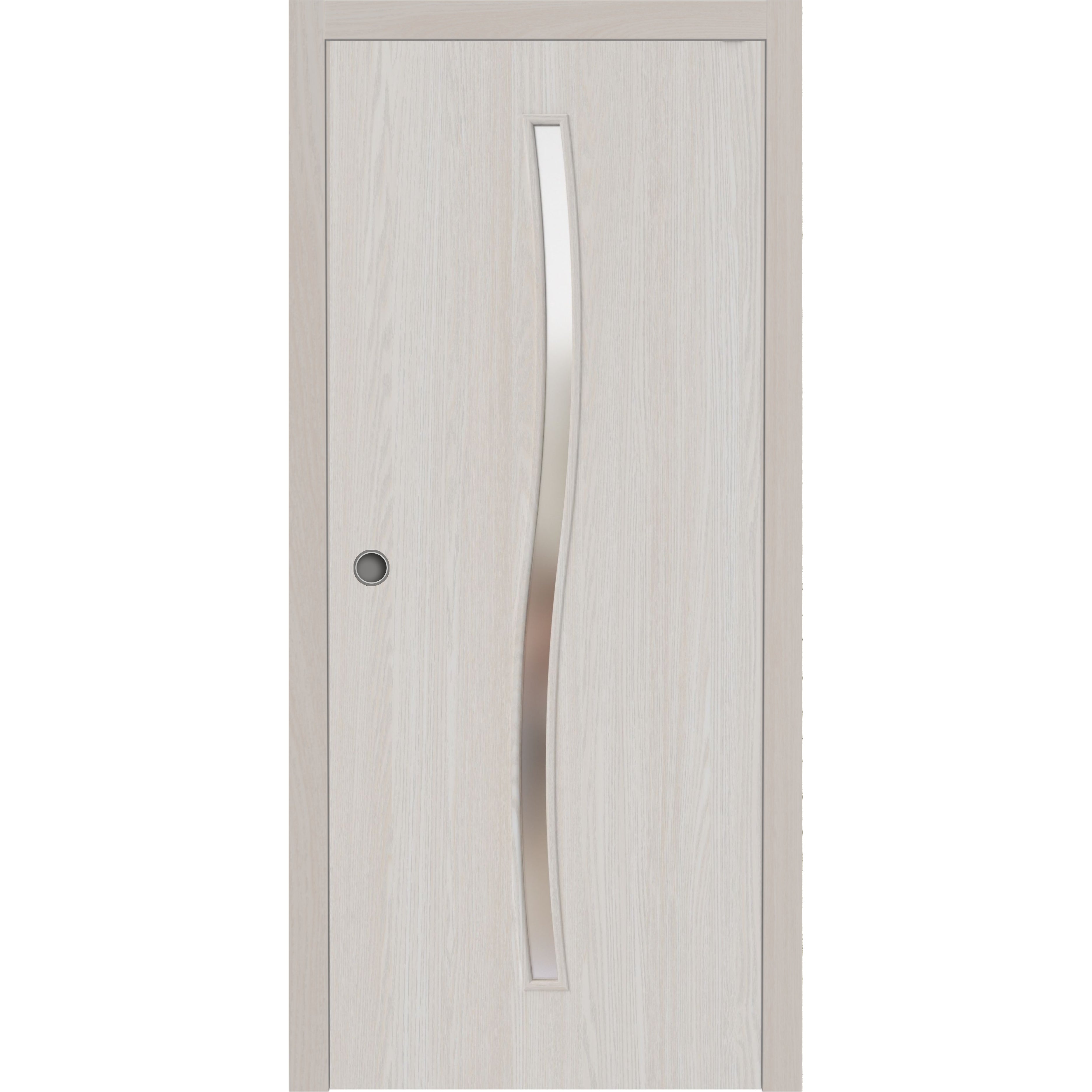 Sliding Pocket Door | BASIC 3002 Ash | Kit Rail Hardware | Solid Wood ...