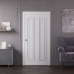 Sliding Closet Bi-fold Doors | ROYAL 9811 White Enamel | Sturdy Tracks Moldings Trims Hardware Set | Wood Solid Bedroom Wardrobe Doors - Image 2