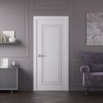 Interior Door | ROYAL 9811 White Enamel | Single Regular Panel Frame Handle | Bathroom Bedroom Doors - Image 2