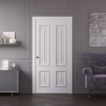 Sliding Closet Bi-fold Doors | ROYAL 9822 White Enamel | Sturdy Tracks Moldings Trims Hardware Set | Wood Solid Bedroom Wardrobe Doors - Image 2