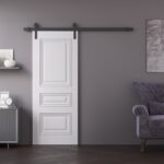 Barn Door | ROYAL 9833 White Enamel | 6.6FT Rail Track Heavy Hardware Set | Solid Panel Interior Doors - Image 2