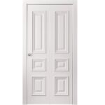Sliding Closet Bi-fold Doors | ROYAL 9833 White Enamel | Sturdy Tracks Moldings Trims Hardware Set | Wood Solid Bedroom Wardrobe Doors