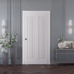 Sliding Closet Bi-fold Doors | ROYAL 9888 White Enamel | Sturdy Tracks Moldings Trims Hardware Set | Wood Solid Bedroom Wardrobe Doors - Image 2