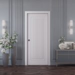 Sliding Pocket Door | ROYAL 9888 White Enamel | Kit Rail Hardware | Solid Wood Interior Bedroom Doors - Image 2