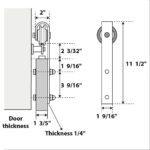 Modern Barn Door | BASIC 0111 Arctic White | 6.6FT Silver Rail Track Heavy Hardware Set | Solid Panel Interior Doors - Image 5