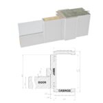 Solid French Door | Lucia 2466 Matte Black with Clear Glass and Aluminum Strips | Single Regular Panel Frame Trims Handle | Bathroom Bedroom Sturdy Doors - Image 4
