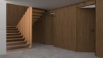 Invisible Solid Hidden Door with Handle | Planum 0010 Walnut with Black Hidden Frame Left-hand Inswing Black Frame | Concealed Hinges Lock Handle | Modern Frameless Doors - Image 2