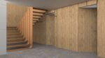 Invisible Solid Hidden Door with Handle | Planum 0010 Split Wood with Silver Hidden Frame Left-hand Inswing Silver Frame | Concealed Hinges Lock Handle | Modern Frameless Doors - Image 2
