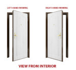 Front Exterior Prehung Steel Double Doors / Deux 1713 Natural Oak / 2 Black Sidelight Exterior Windows / Stainless Inserts Single Modern Painted - Image 5