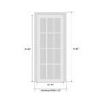 Solid French Door Frosted Glass | Sete 6933 Nebraska Grey | Single Regular Panel Frame Trims Handle | Bathroom Bedroom Sturdy Doors - Image 6