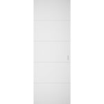 Hidden Barn | Planum 0020 White Silk | Sturdy Finished Flush Modern Doors | Magic Concealed Sliding Set
