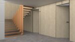 Invisible Solid Hidden Door with Handle | Planum 0010 Oak with Black Hidden Frame Left-hand Inswing Black Frame | Concealed Hinges Lock Handle | Modern Frameless Doors - Image 2