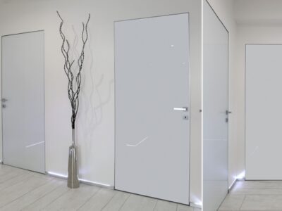 110U Alaska White Triplex Glass Modern Interior Door