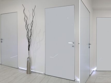 110U Alaska White Triplex Glass Modern Interior Door